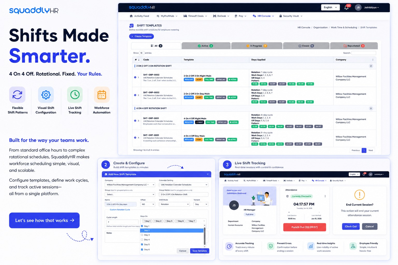SquaddlyHR Workforce Management Platform